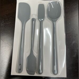 Gray Silicone Kitchen Utensil Set